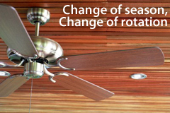 Ceiling fan rotation