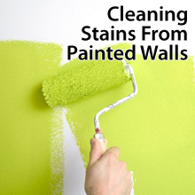 Cleaning stains from walls