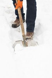 Shovel snow on the walkways